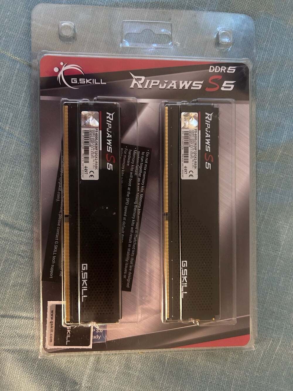 G.SKILL Ripjaws S5 64GB (2x32GB) DDR5-6000 CL36